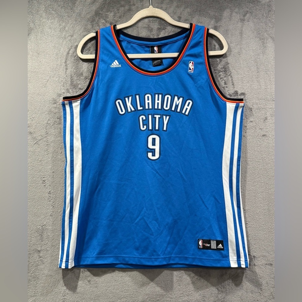 Adidas OKC Oklahoma City Thunder Jersey #9 Ibaka NBA Women’s Size 2XL
